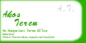 akos terem business card